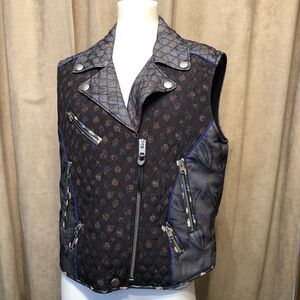 COACH NWT Authentic chiffon Biker Vest NEW Large